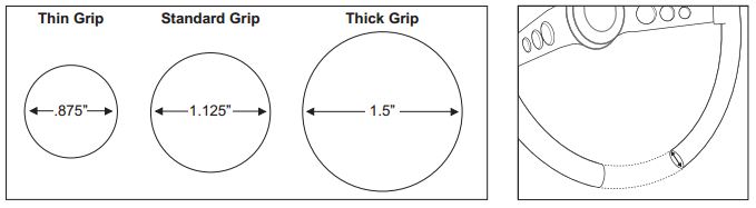 Grip dimension diagram